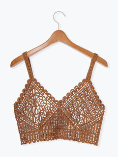 23区　今期　ビスチェキャミ セール】[2024 SUMMER COLLECTION]メッシュ編みニットショート