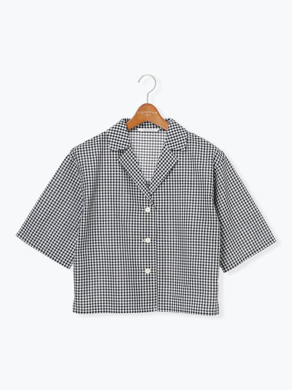 セール】 【イージーケア】ハーフスリーブ開襟シャツ（オフホワイト