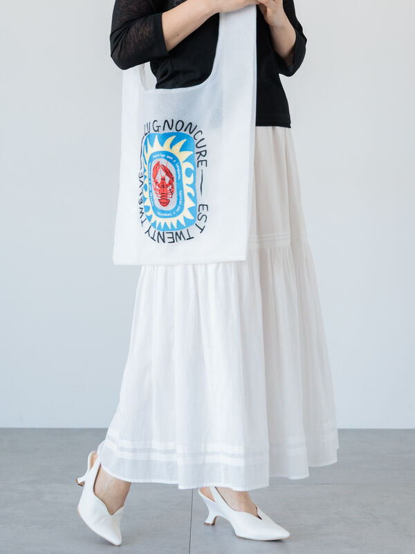 ピンタックギャザースカート《2025spring catalog item》（オフホワイト）｜Lugnoncure（ルノンキュール）通販