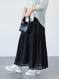 ピンタックギャザースカート《2025spring catalog item》（ブラック）｜Lugnoncure（ルノンキュール）通販