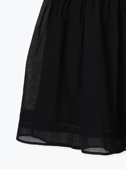 ピンタックギャザースカート《2025spring catalog item》（オフホワイト/ブラック）｜Lugnoncure（ルノンキュール）通販