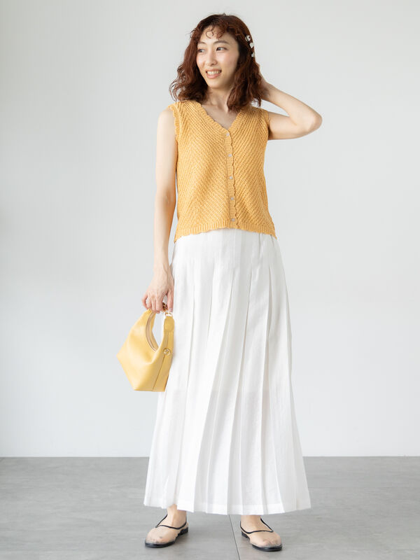 セール】 テープヤーンニットベスト《2025summer catalog item