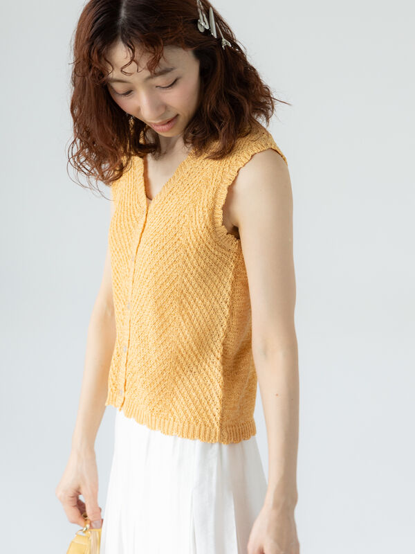 セール】 テープヤーンニットベスト《2025summer catalog item