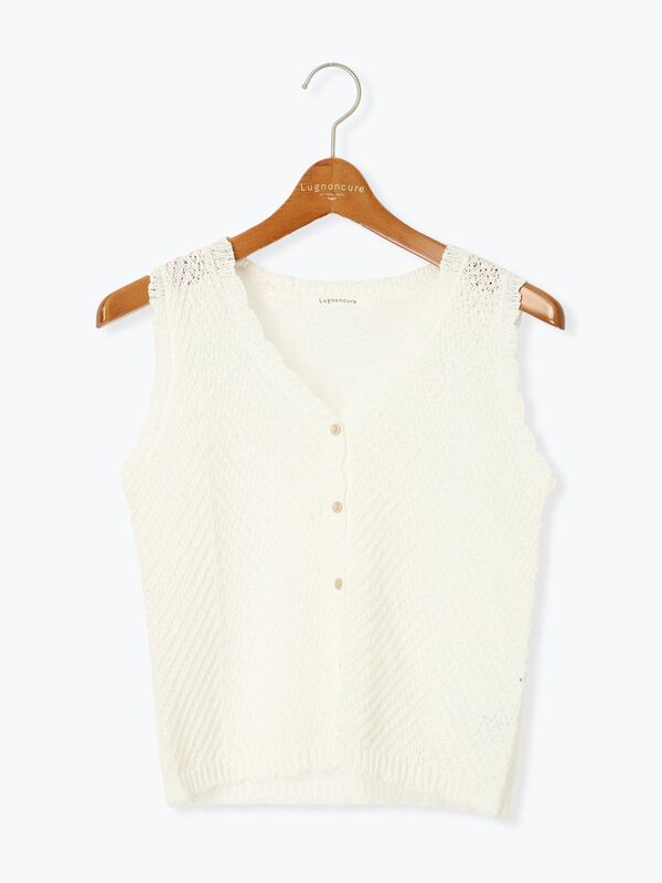 セール】 テープヤーンニットベスト《2025summer catalog item セール】 テープヤーンニットベスト《2025summer catalog item