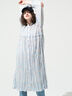 ボタニカル柄シワ加工ワンピース《2025spring catalog item》（ベージュ/サックスブルー/ネイビー）｜Lugnoncure（ルノンキュール）通販
