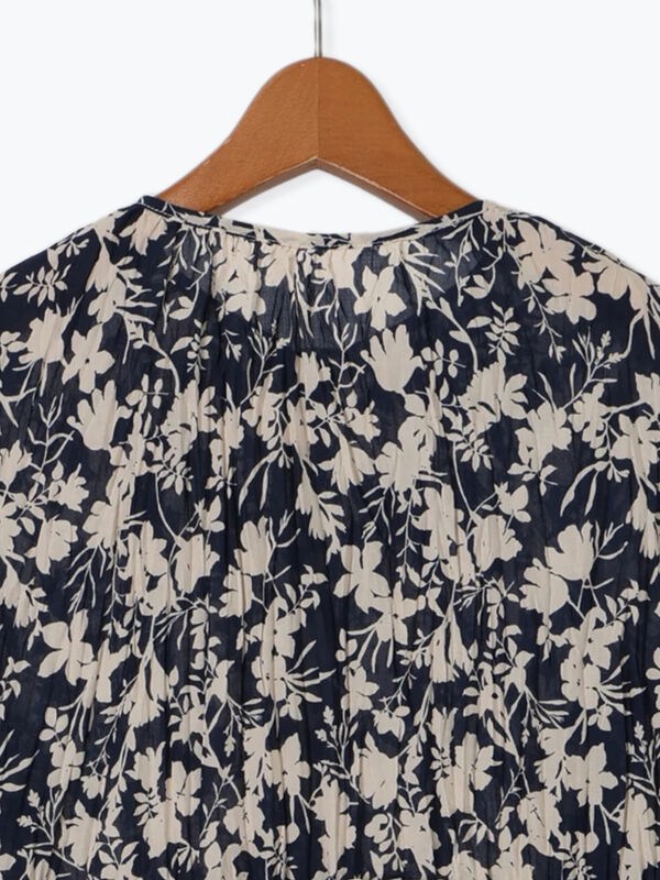 セール】 ボタニカル柄シワ加工ワンピース《2025spring catalog item