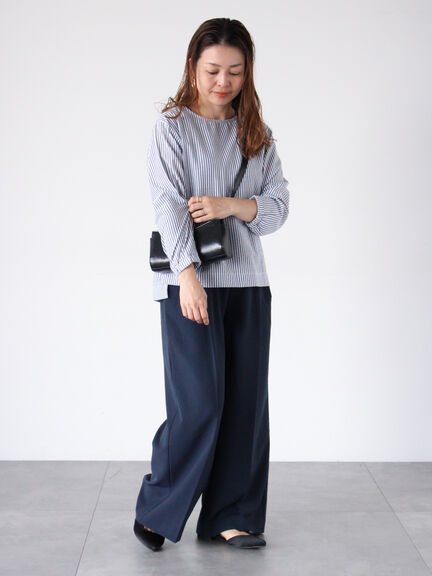 タックワイドパンツ《2025spring catalog item》（グレー/ブラウン/ネイビー）｜Lugnoncure（ルノンキュール）通販