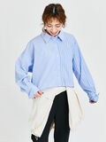 MIXストライプクロップドシャツ《2025spring catalog item》（ブルー）｜Lugnoncure（ルノンキュール）通販