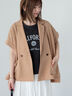 麻調フレンチスリーブジャケット《2025summer catalog item》（ベージュ）｜Lugnoncure（ルノンキュール）通販