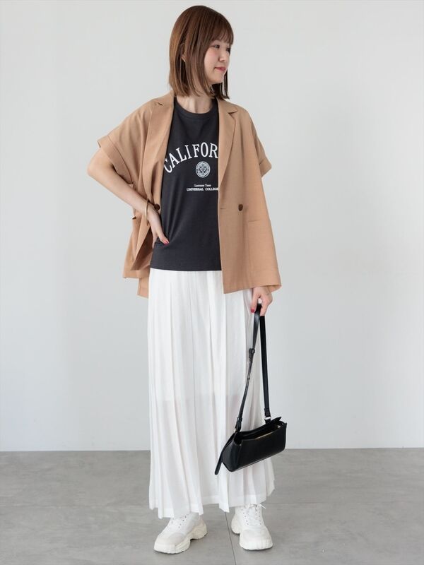 麻調フレンチスリーブジャケット《2025summer catalog item