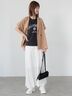 麻調フレンチスリーブジャケット《2025summer catalog item》（ブラック/ベージュ/オレンジ）｜Lugnoncure（ルノンキュール）通販
