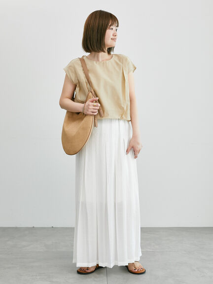 裾バルーントップス《2025summer catalog item》（オフホワイト/ブラック/ベージュ）｜Lugnoncure（ルノンキュール）通販