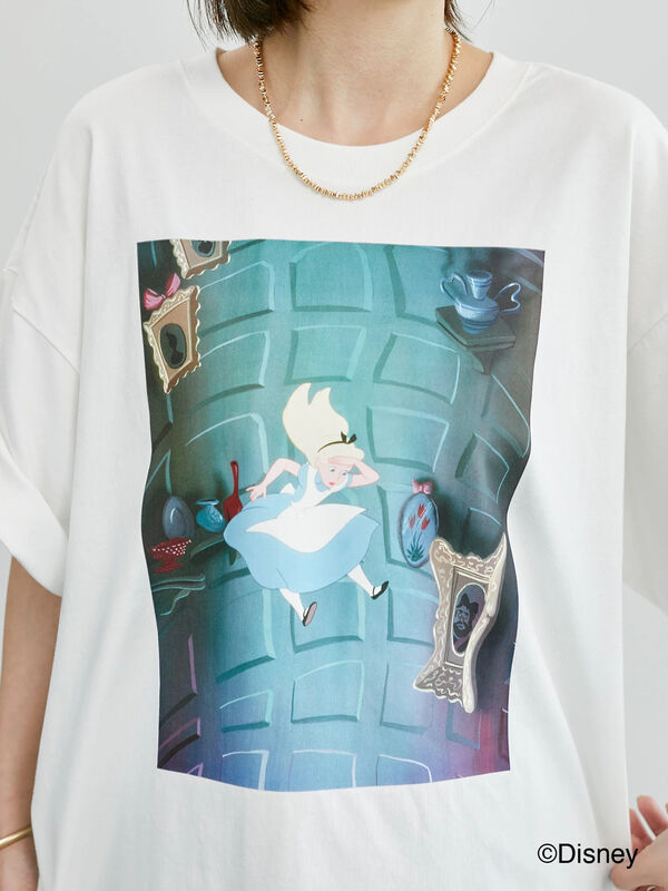 Disney】ふしぎの国のアリス/プリントTシャツ2（オフホワイト