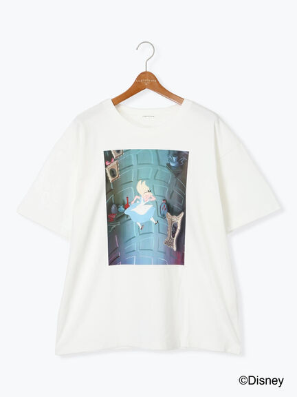 【Disney】ふしぎの国のアリス/プリントTシャツ2（オフホワイト/チャコールグレー）｜Lugnoncure（ルノンキュール）通販