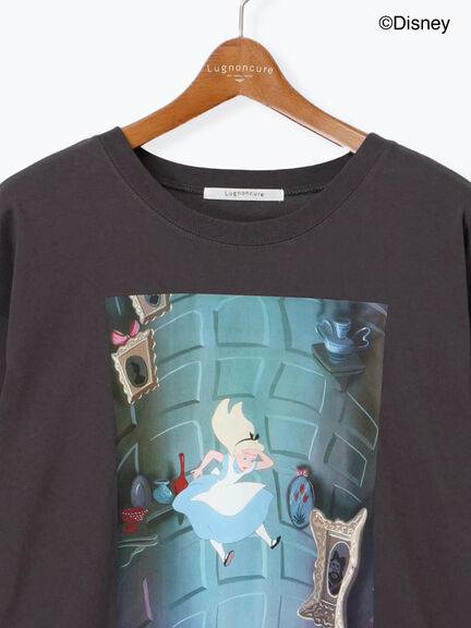 【Disney】ふしぎの国のアリス/プリントTシャツ2（オフホワイト/チャコールグレー）｜Lugnoncure（ルノンキュール）通販