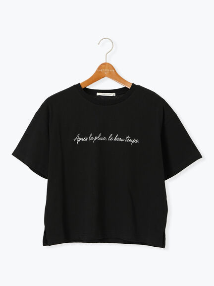 【接触冷感】筆記体ロゴプリントTシャツ《2025summer catalog item》（オフホワイト/ブラック/レッド）｜Lugnoncure（ルノンキュール）通販