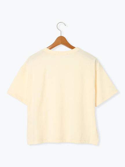 【接触冷感】ランダムロゴプリントTシャツ（オフホワイト/チャコールグレー/キナリ）｜Lugnoncure（ルノンキュール）通販