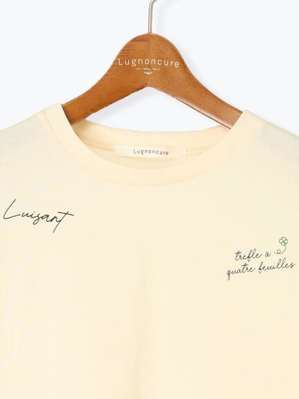 【接触冷感】ランダムロゴプリントTシャツ（オフホワイト/チャコールグレー/キナリ）｜Lugnoncure（ルノンキュール）通販