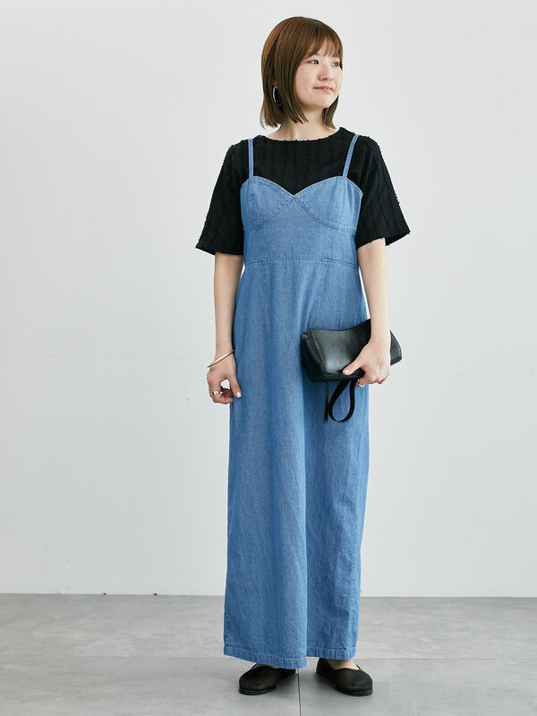 デニムキャミソールワンピース《2025summer catalog item》（ブルー）｜Lugnoncure（ルノンキュール）通販