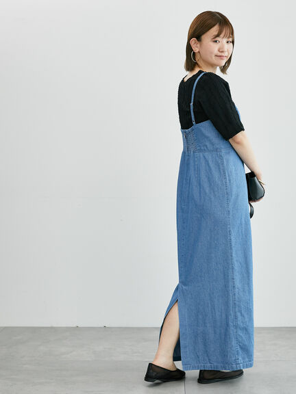 デニムキャミソールワンピース《2025summer catalog item》（ブルー/ネイビー）｜Lugnoncure（ルノンキュール）通販