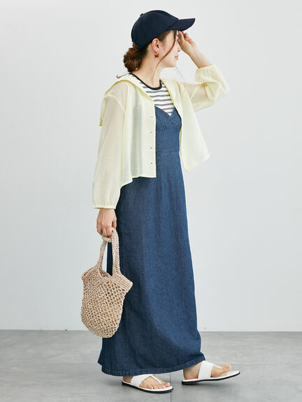 デニムキャミソールワンピース《2025summer catalog item》（ブルー/ネイビー）｜Lugnoncure（ルノンキュール）通販