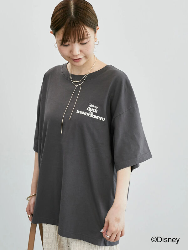 【Disney】ふしぎの国のアリス/プリントTシャツ1（チャコールグレー）｜Lugnoncure（ルノンキュール）通販