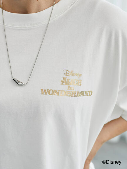 【Disney】ふしぎの国のアリス/プリントTシャツ1（オフホワイト/チャコールグレー）｜Lugnoncure（ルノンキュール）通販