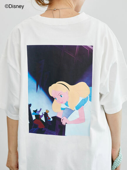 【Disney】ふしぎの国のアリス/プリントTシャツ1（オフホワイト/チャコールグレー）｜Lugnoncure（ルノンキュール）通販