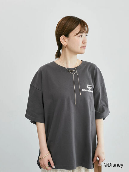 【Disney】ふしぎの国のアリス/プリントTシャツ1（オフホワイト/チャコールグレー）｜Lugnoncure（ルノンキュール）通販