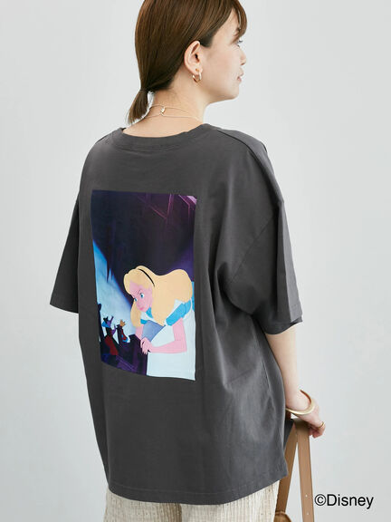 【Disney】ふしぎの国のアリス/プリントTシャツ1（オフホワイト/チャコールグレー）｜Lugnoncure（ルノンキュール）通販