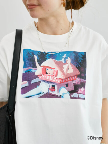 【Disney】ふしぎの国のアリス/プリントTシャツ4（オフホワイト/チャコールグレー）｜Lugnoncure（ルノンキュール）通販