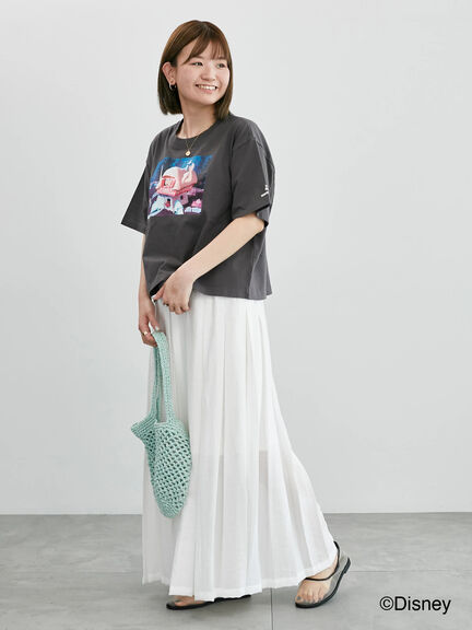 【Disney】ふしぎの国のアリス/プリントTシャツ4（オフホワイト/チャコールグレー）｜Lugnoncure（ルノンキュール）通販