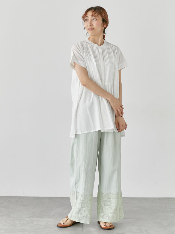 セール】 裾レース切り替えイージーパンツ《2025summer catalog item