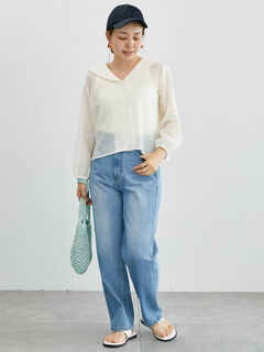 Te chichi｜セーラーカラーシアーシャツ《2025summer catalog