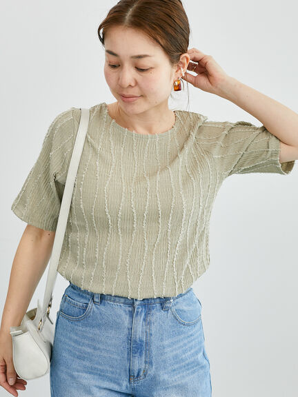 ルネ♡ホワイトフリル半袖チュニック 34 ルネ♡ホワイトフリル半袖チュニック 34 ルネ♡ホワイトフリル