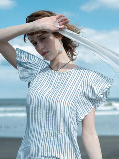 ストライプサッカーワンピース《2025summer catalog item