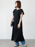 ストライプサッカーワンピース《2025summer catalog item》（ブラック）｜Lugnoncure（ルノンキュール）通販