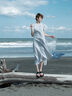 ストライプサッカーワンピース《2025summer catalog item》（オフホワイト/ブラック/ブラウン）｜Lugnoncure（ルノンキュール）通販