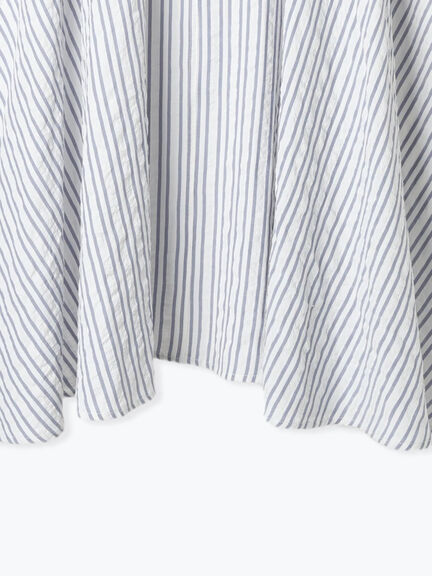 ストライプサッカーワンピース《2025summer catalog item》（オフホワイト/ブラック/ブラウン）｜Lugnoncure（ルノンキュール）通販