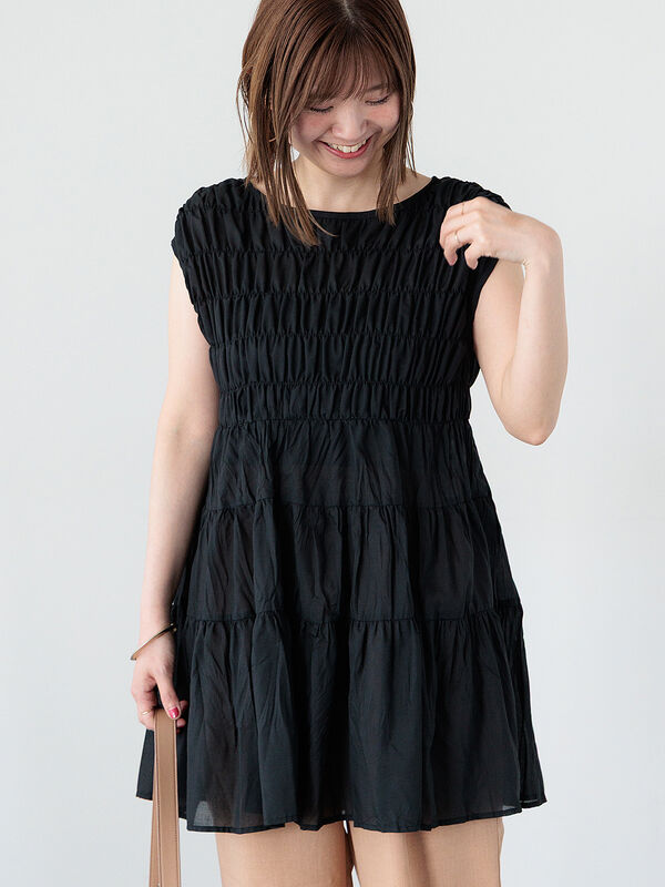ブラウス シャツ シャーリングティアードブラウス レディース ALEGRE]シャーリングティアードブラウス | KOBUNSHA SELECT SHOP