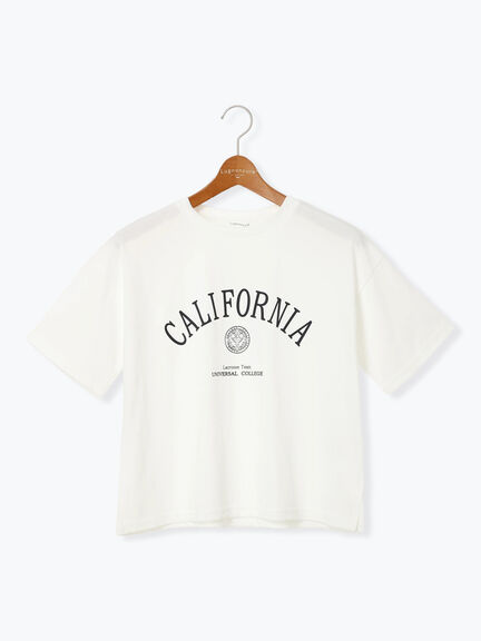 【接触冷感】カレッジ風ロゴTシャツ（オフホワイト/グレー/チャコールグレー）｜Lugnoncure（ルノンキュール）通販