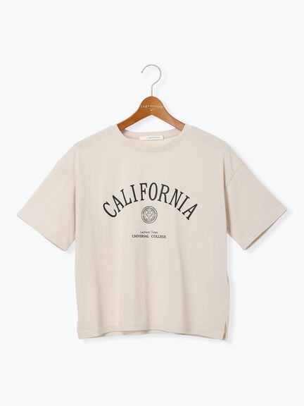 【接触冷感】カレッジ風ロゴTシャツ（オフホワイト/グレー/チャコールグレー）｜Lugnoncure（ルノンキュール）通販