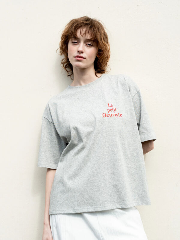 【接触冷感】ワンポイントロゴBIGTシャツ《2025summer catalog item》（オフホワイト/グレー/ブラック）｜Lugnoncure（ルノンキュール）通販