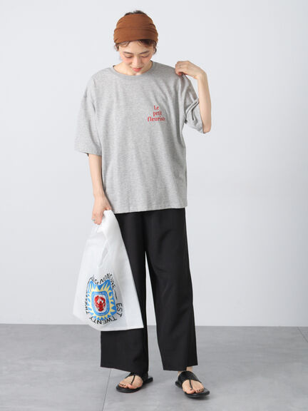 【接触冷感】ワンポイントロゴBIGTシャツ《2025summer catalog item》（オフホワイト/グレー/ブラック）｜Lugnoncure（ルノンキュール）通販