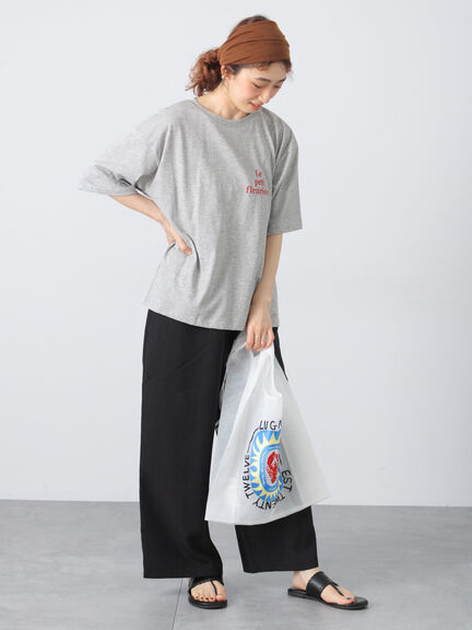【接触冷感】ワンポイントロゴBIGTシャツ《2025summer catalog item》（オフホワイト/グレー/ブラック）｜Lugnoncure（ルノンキュール）通販