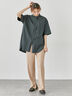 【セルフカット】リブカットパンツ《2025summer catalog item》（ブラック/ベージュ/ブルー）｜Lugnoncure（ルノンキュール）通販