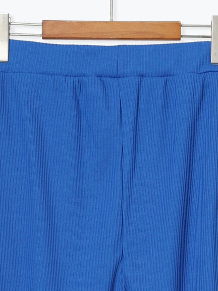 【セルフカット】リブカットパンツ《2025summer catalog item》（ブラック/ベージュ/ブルー）｜Lugnoncure（ルノンキュール）通販
