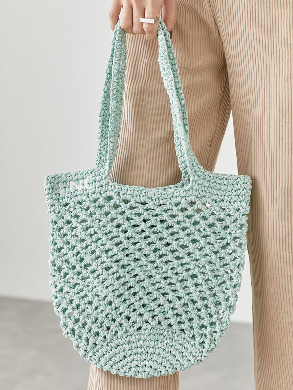 メッシュニットバッグ《2025summer catalog item》（ミント）｜Lugnoncure（ルノンキュール）通販