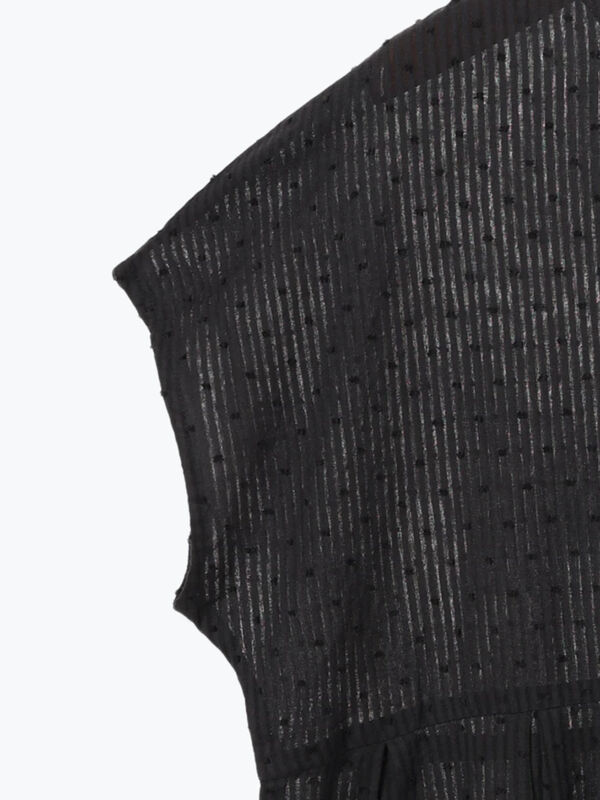 セール】 【INDIA made】ドットストライプブラウス（オフ