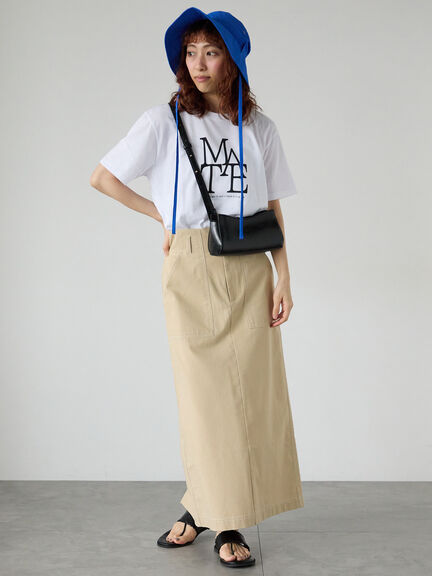 重ねロゴプリントTシャツ《2025summer catalog item》（オフホワイト/ブラック/モカ）｜Lugnoncure（ルノンキュール）通販
